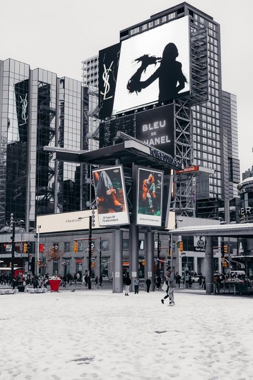 Toronto Yonge Dundas Square winter skyscrapers - reputation management GTA