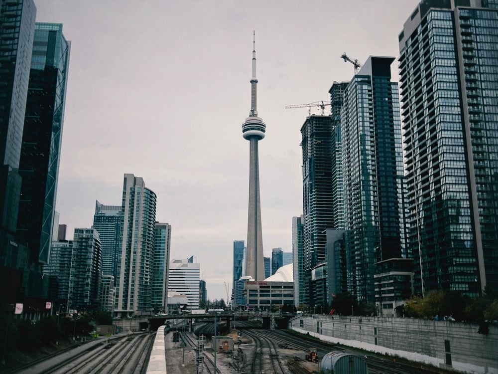 Toronto CN Tower skyline from train tracks - why ORM matters in Toronto Ontario
